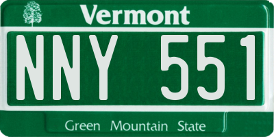 VT license plate NNY551