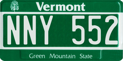 VT license plate NNY552