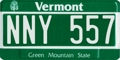 VT license plate NNY557