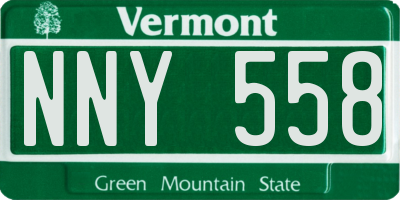 VT license plate NNY558