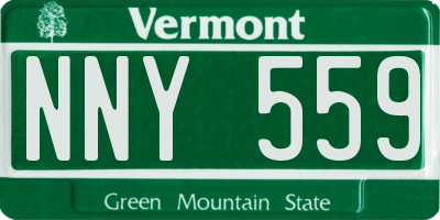 VT license plate NNY559
