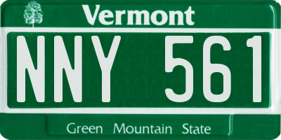 VT license plate NNY561