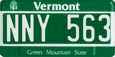 VT license plate NNY563