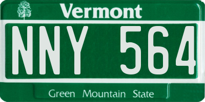 VT license plate NNY564