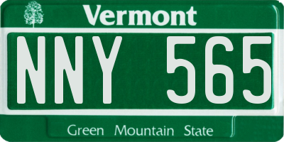 VT license plate NNY565
