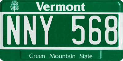 VT license plate NNY568