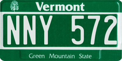 VT license plate NNY572