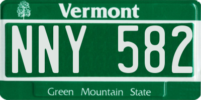 VT license plate NNY582