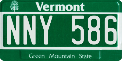 VT license plate NNY586