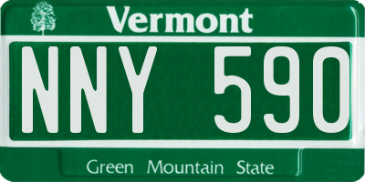 VT license plate NNY590