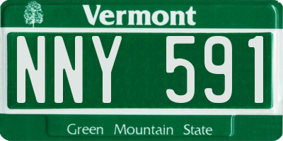 VT license plate NNY591