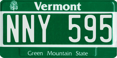 VT license plate NNY595