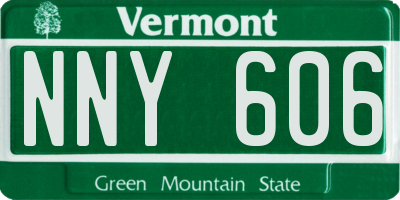 VT license plate NNY606