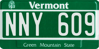 VT license plate NNY609