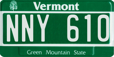VT license plate NNY610