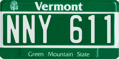 VT license plate NNY611