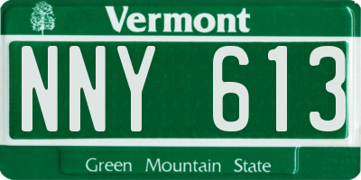 VT license plate NNY613