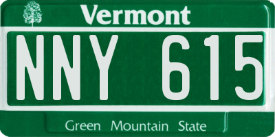 VT license plate NNY615