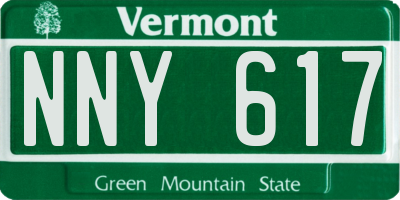 VT license plate NNY617
