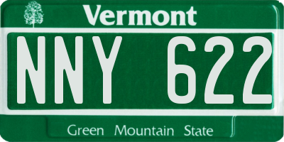 VT license plate NNY622
