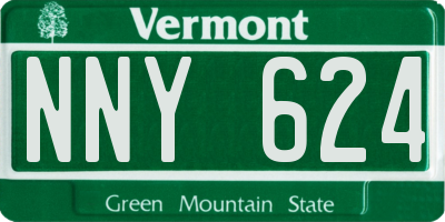 VT license plate NNY624