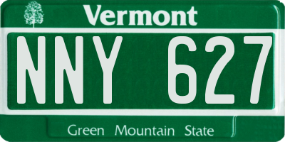 VT license plate NNY627