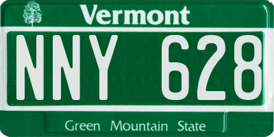 VT license plate NNY628