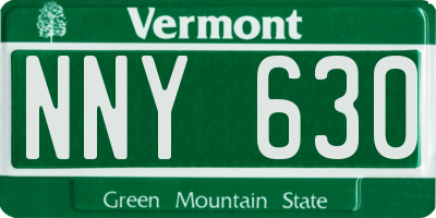VT license plate NNY630