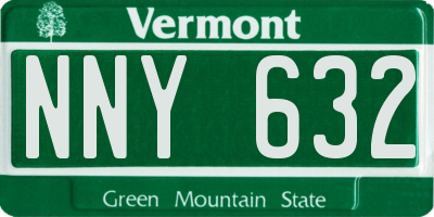 VT license plate NNY632