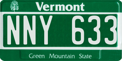 VT license plate NNY633