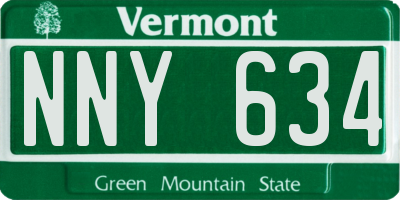 VT license plate NNY634