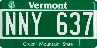 VT license plate NNY637