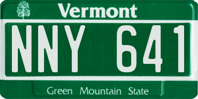 VT license plate NNY641