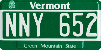 VT license plate NNY652