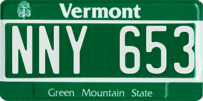 VT license plate NNY653