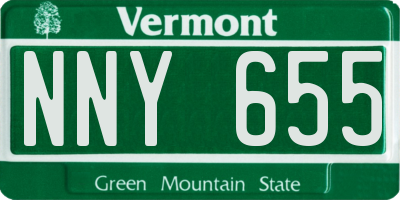 VT license plate NNY655