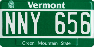 VT license plate NNY656