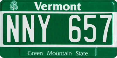 VT license plate NNY657