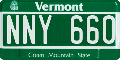 VT license plate NNY660