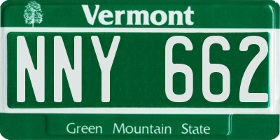 VT license plate NNY662