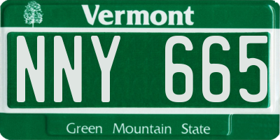 VT license plate NNY665
