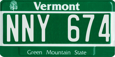 VT license plate NNY674