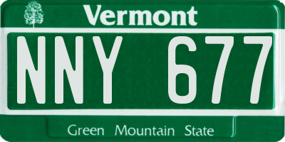 VT license plate NNY677