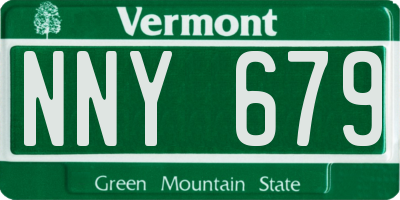 VT license plate NNY679