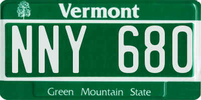 VT license plate NNY680