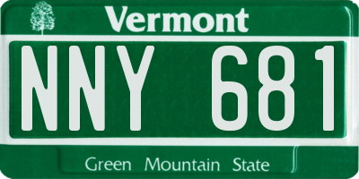 VT license plate NNY681
