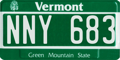 VT license plate NNY683
