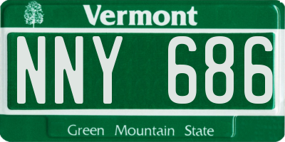 VT license plate NNY686