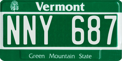 VT license plate NNY687