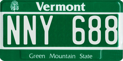 VT license plate NNY688